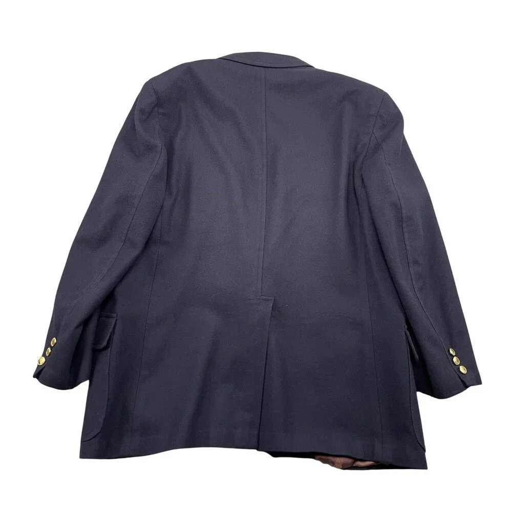 VTG 1982 Larrimors 100% Cashmere Blazer Mens 44S‎ Navy Formal Wedding